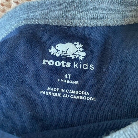 Roots Boys Blue Crewneck Long Sleeve Regular‎ Fit Classic Shirt Top Size 4T - Picture 5 of 5